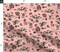 Hearts Bat Bats Flowers Halloween Wildlife Floral Pink Nature Red Background Custom Printed Fabric by Spoonflower Various Fabrics by the Yard or Fat Quarter